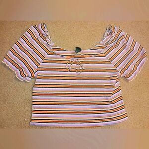 Striped Multicolor WILD FABLE Women's Top SIZE LARGE TARGET UNWORN UNUSED
